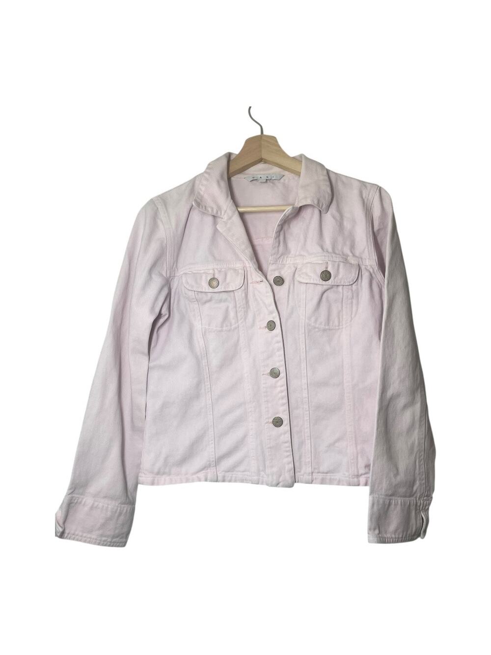 Cabi Denim Jacket Pale Pink Size Medium Cotton 133